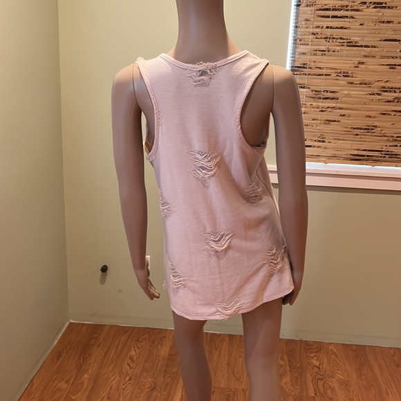 Pusch Beige Distressed Tank With Gold Spikes Around Neck Size L - Picture 5 of 8